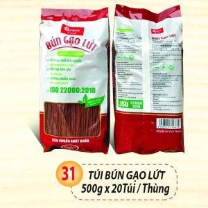 Túi bún gạo lứt 200g x 50túi/thùng